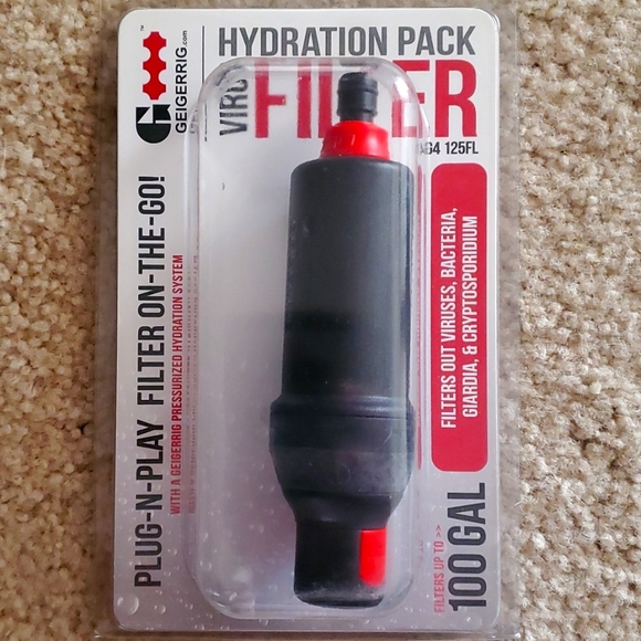 Geigerrig Hydration Pack In-Line Virus Filter G4 125FL Replaceable Filtration - Picture 2 of 4